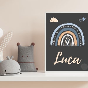 Namensposter / Geburtsposter / Poster / Geschenk zur Geburt / Baby / personalisiert / Junge