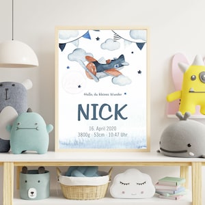 Geburtsposter / Poster / Geschenk zur Geburt / Namensposter / Baby / personalisiert