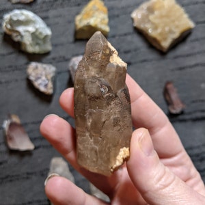 Smoky Quartz with Hematite Siderite Psuedomorph from CO