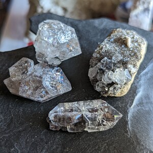 Herkimer Diamonds Quartz with Rainbows & Carbon Inclusions (you choose)
