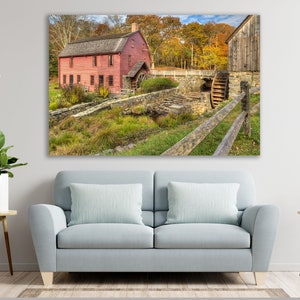 Gilbert Stuart Birthplace. Metal or Canvas Gallery Wrap. Rhode Island. Famous painter of George Washington & other Presidents. Panoramic.