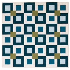 Arista Quiltmönster PDF | Modern geometrisk nybörjarquilt (baby, pläd, queen size)