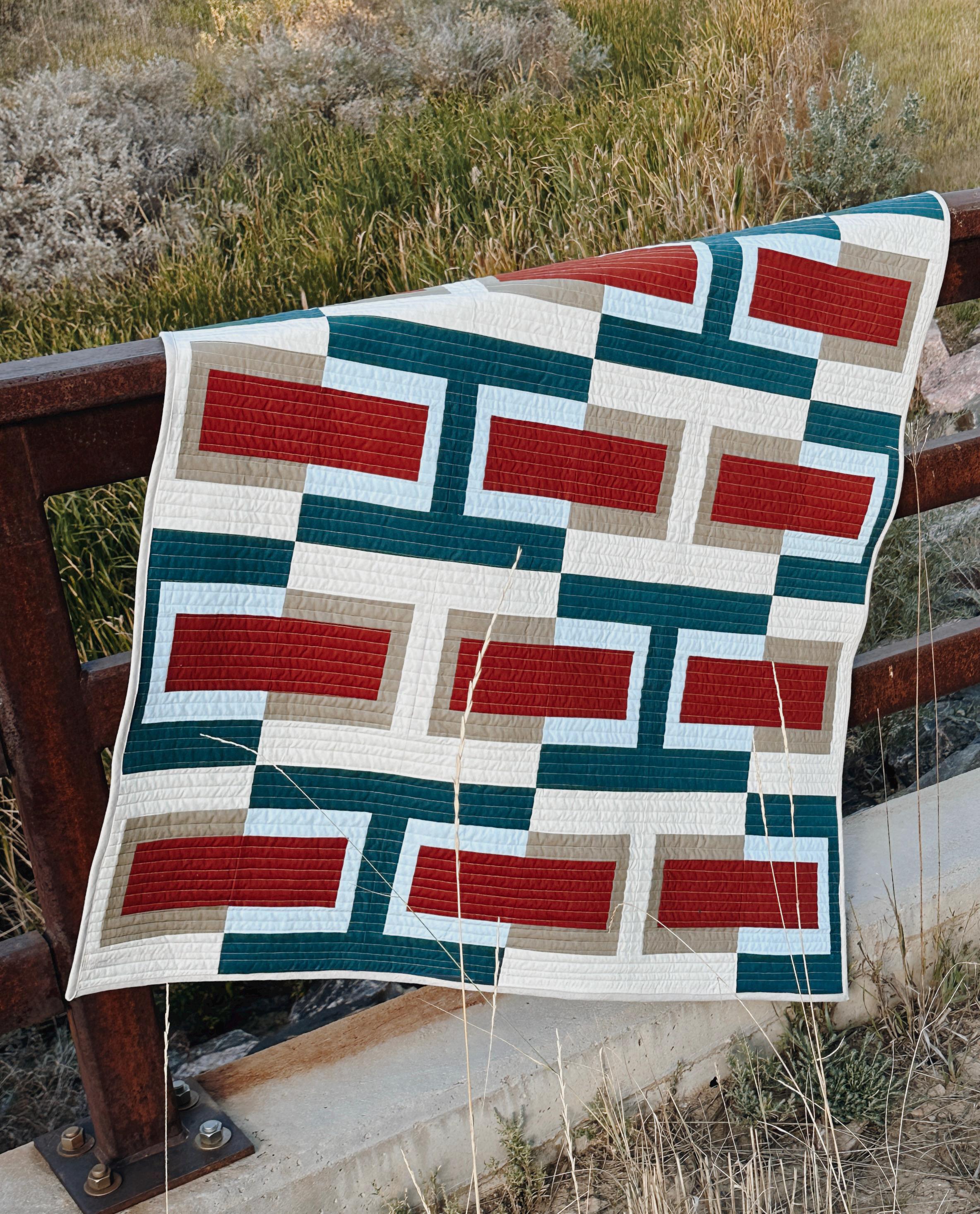 Cabin Pattern Modern Log Cabin Quilt Pattern: Beginner Friendly (PDF Download) - Etsy