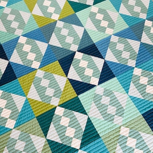 Lume-quiltpatroon | Pdf-download | Adv-quiltpatroon voor beginners | Reststof | Modern quiltpatroon | Moderne babyquilt | Moderne plaid