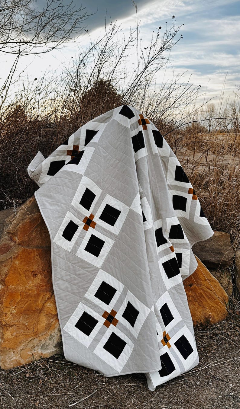 Enlace On-point Quilt Pattern, Modern Geometric Design (PDF Pattern) - Etsy