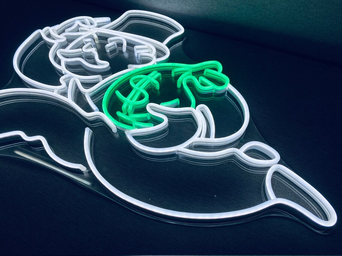 Monopoly Neon Sign Monopoly Custom Neon Sign Money Man Neon | Etsy UK