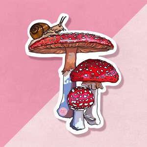 mushroom snail sticker