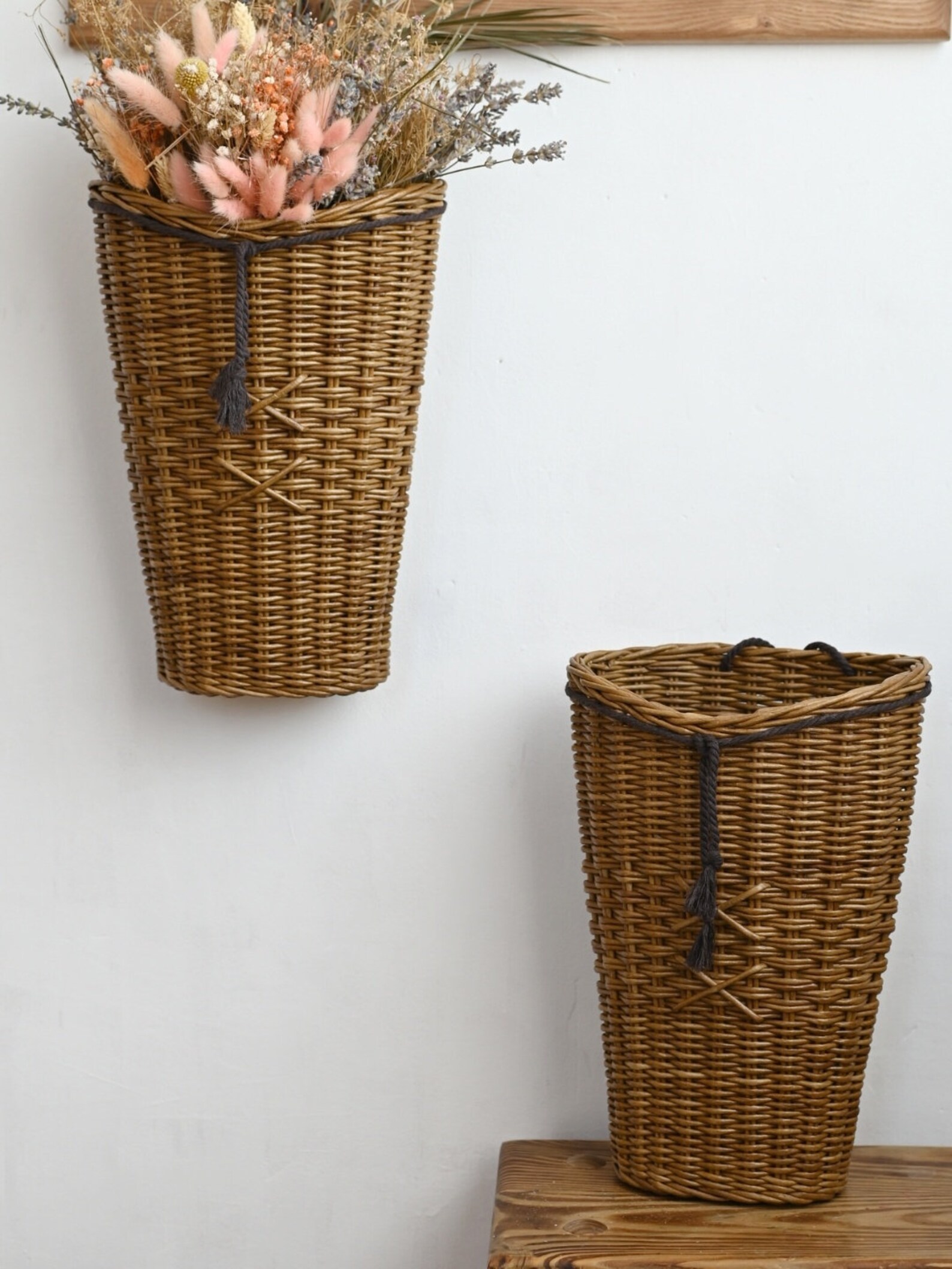 Set of 2 Door Baskets Door Flower Basket Door Hanging Etsy