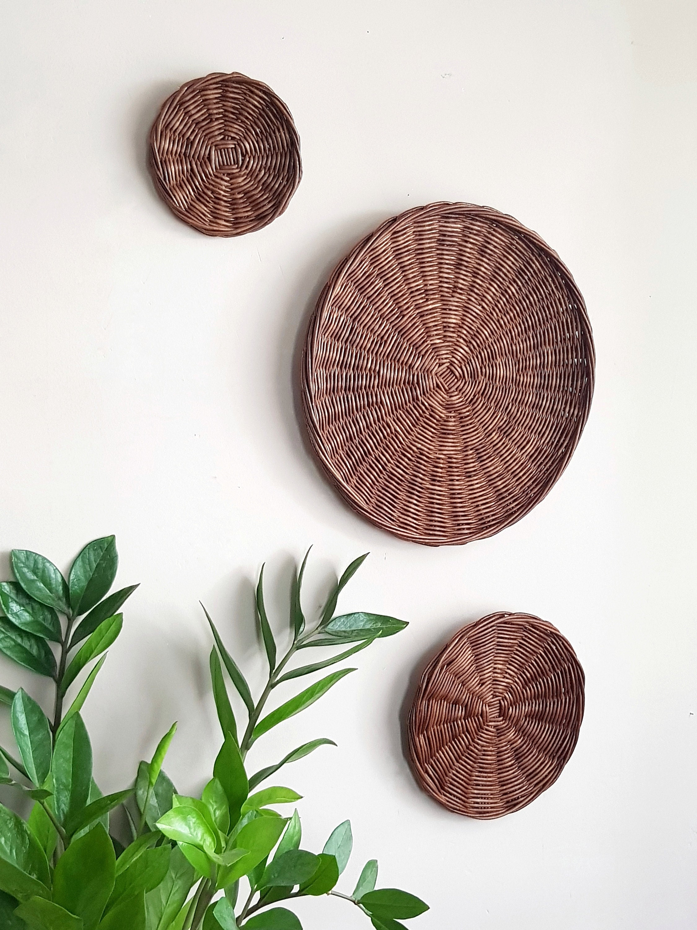 Cestas de pared Boho cestas de pared Decoración pared Cestas | Etsy