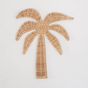 Wall decor Palm tree, Wicker Wall Decor, Wicker Palm Tree, Coastal wall decor,  Palm Tree Wall Art, Nursery Wall Decor, Tropical wall decor