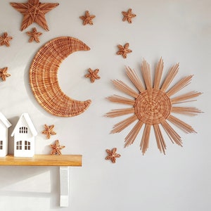 Sun Wall Hanging, Nursery Wall Hanging, Nursery Wall Decor Set, Sun and