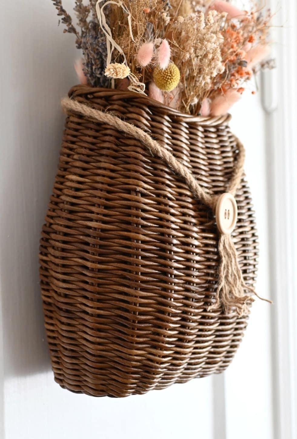 Door Hanging Basket, Flower Door Basket, Front Door Basket, Door Decor
