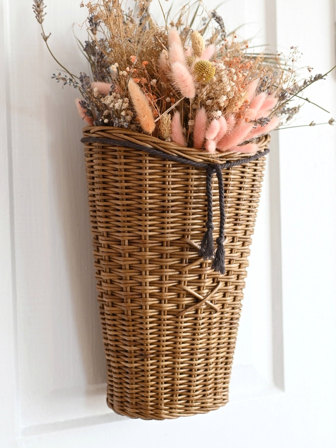 Door Basket Door Flower Basket Door Hanging Basket Wicker Etsy