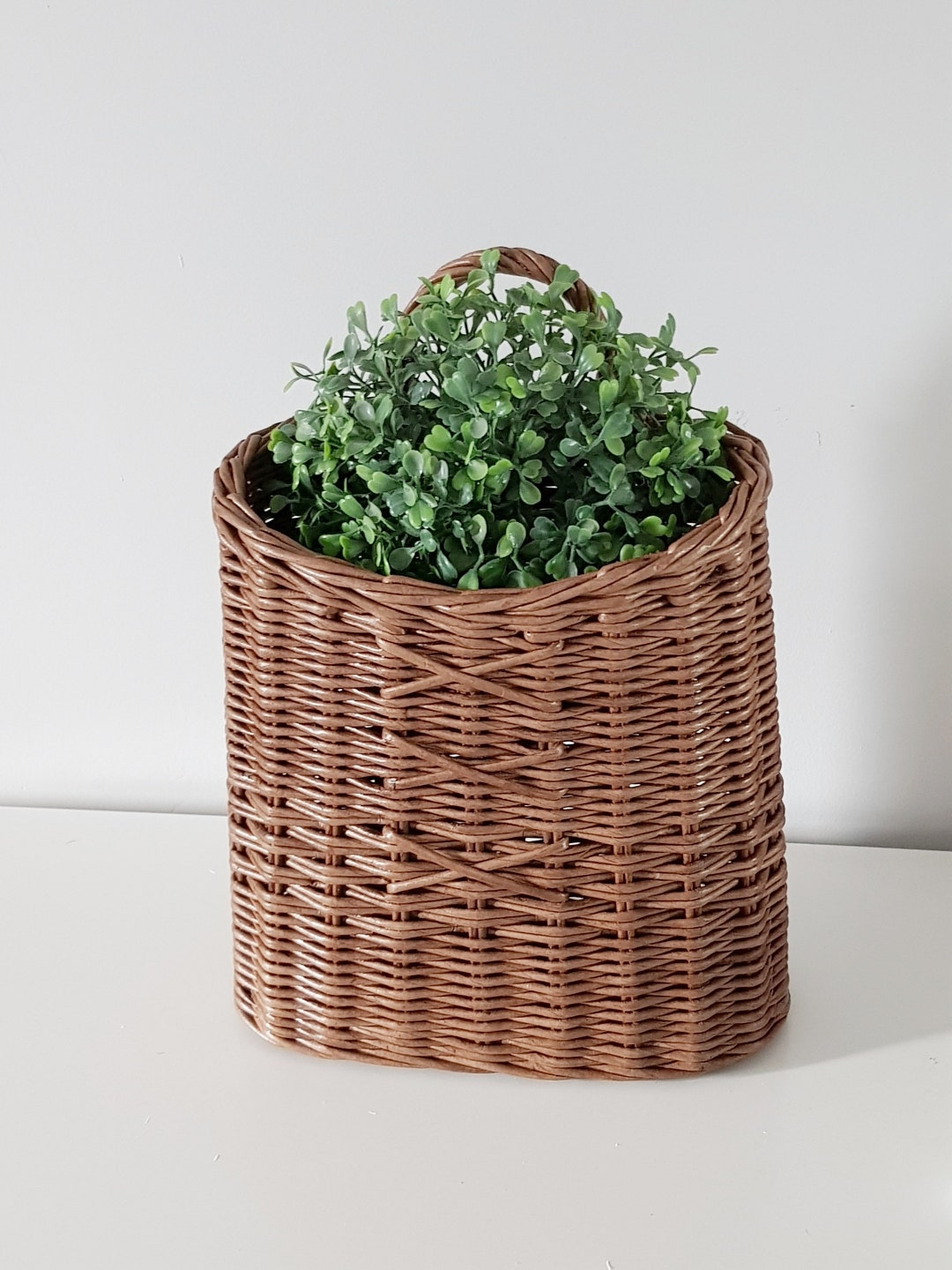 Wicker Door Basket, Wall Wicker Basket, Boho Wall Decor, Wicker Basket