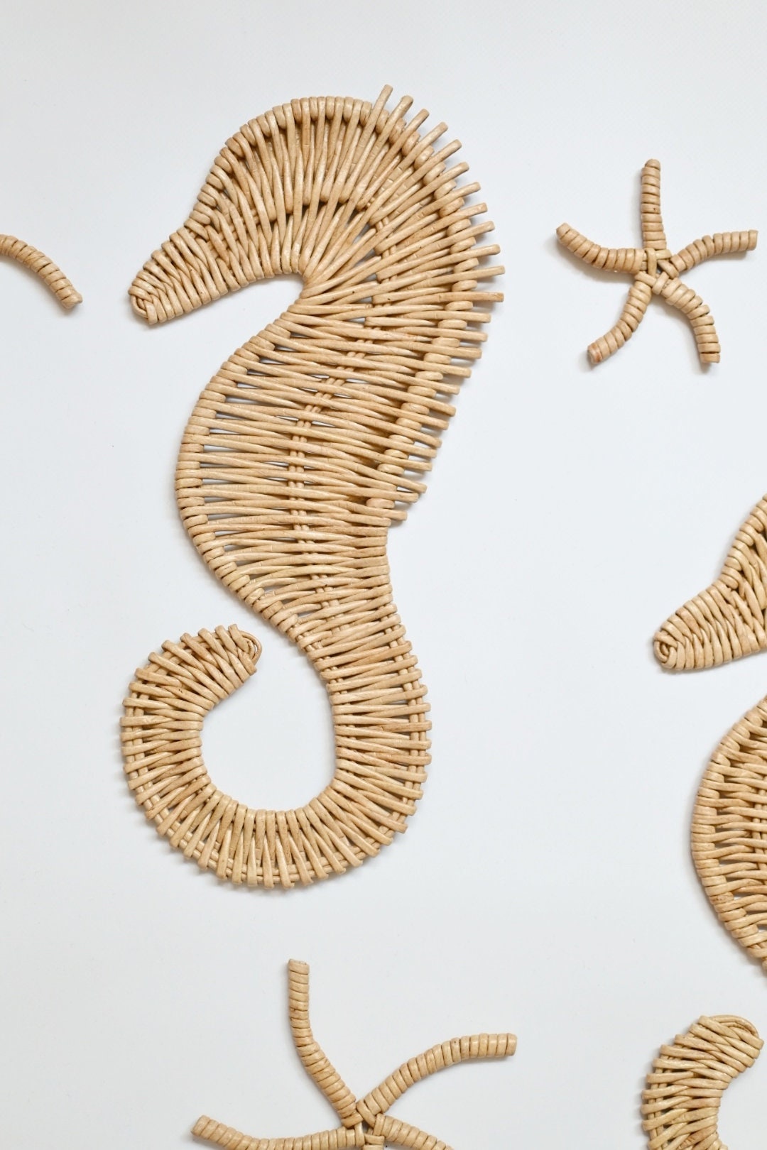Wicker Wall Seahorse Seahorse Wall Hanging Seahorse Nursery Etsy