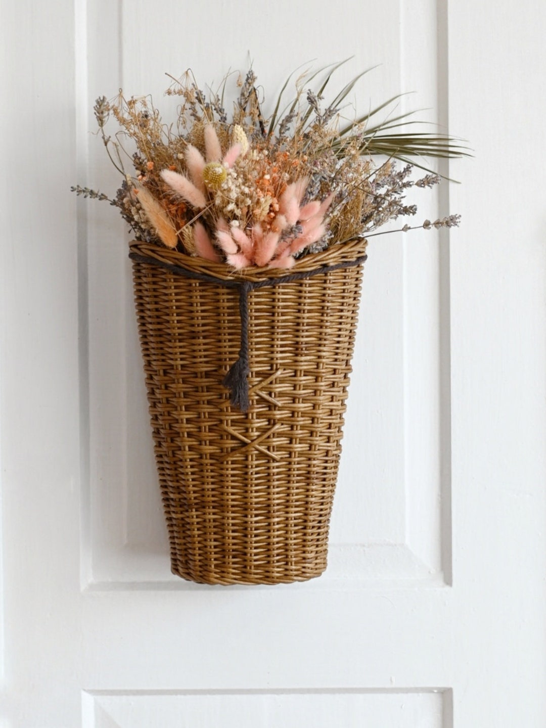 Door Basket, Door Flower Basket, Door Hanging Basket, Wicker Door Basket, Wall Hanging Basket