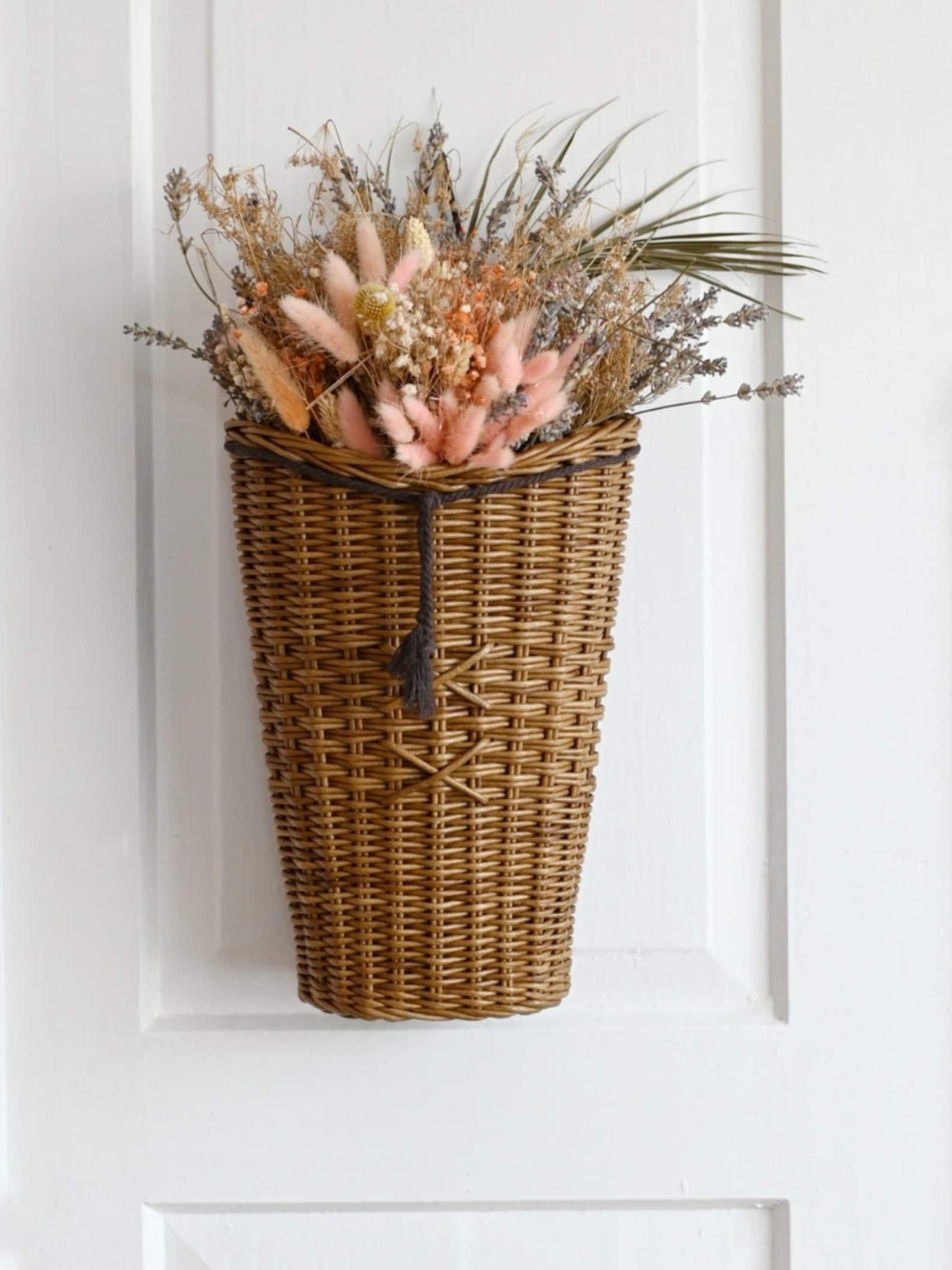 Door Basket Door Flower Basket Door Hanging Basket Wicker Etsy