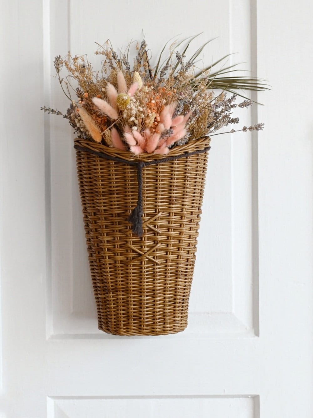 Door Basket, Door Flower Basket, Door Hanging Basket, Wicker Door Basket,  Wall Hanging Basket, Front Door Basket, Door Decor 