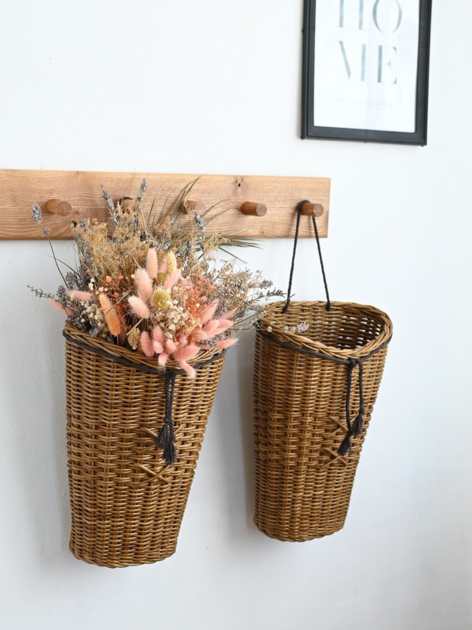 Set of 2 Door Baskets Door Flower Basket Door Hanging Etsy