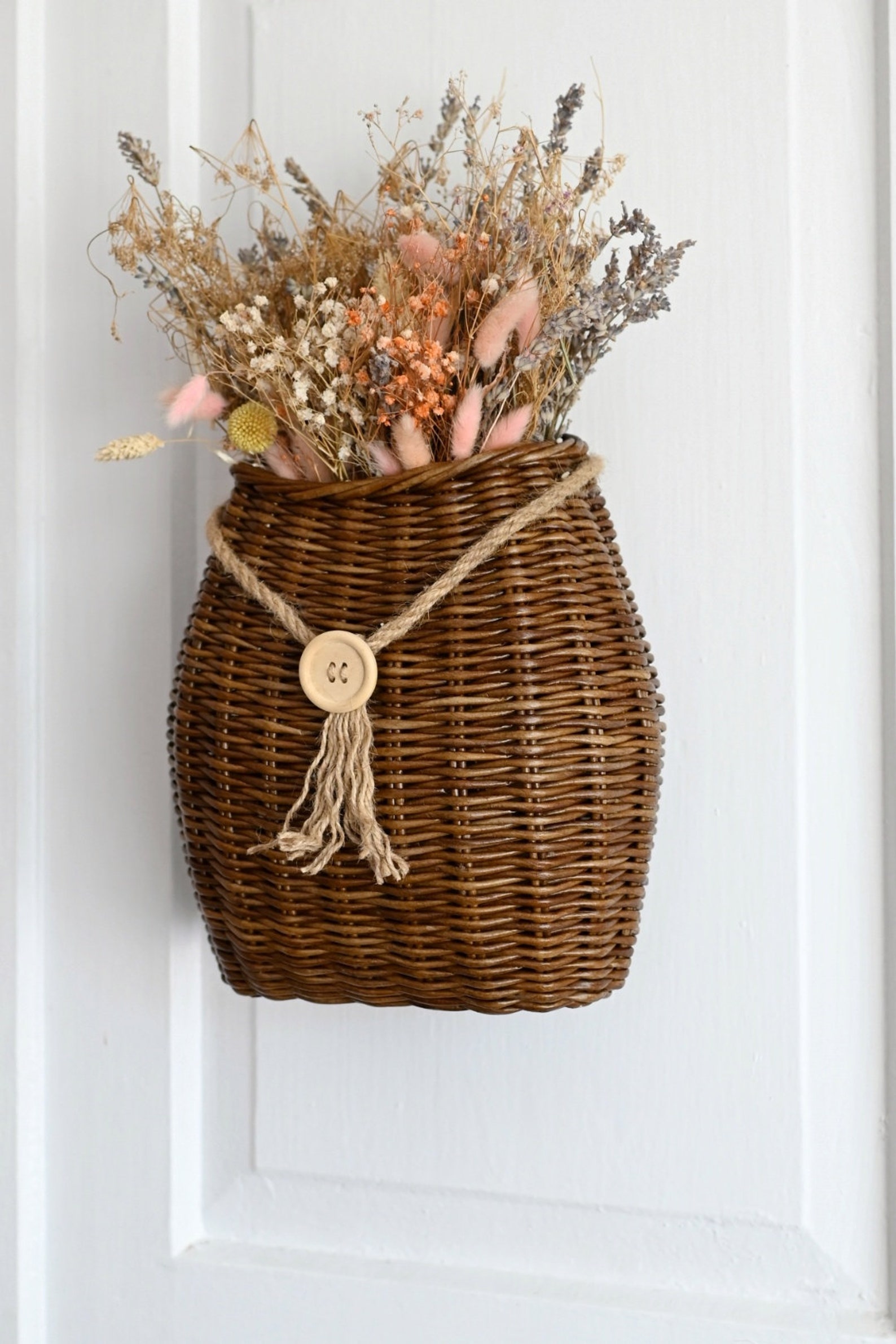 Door Hanging Basket, Flower Door Basket, Front Door Basket, Door Decor
