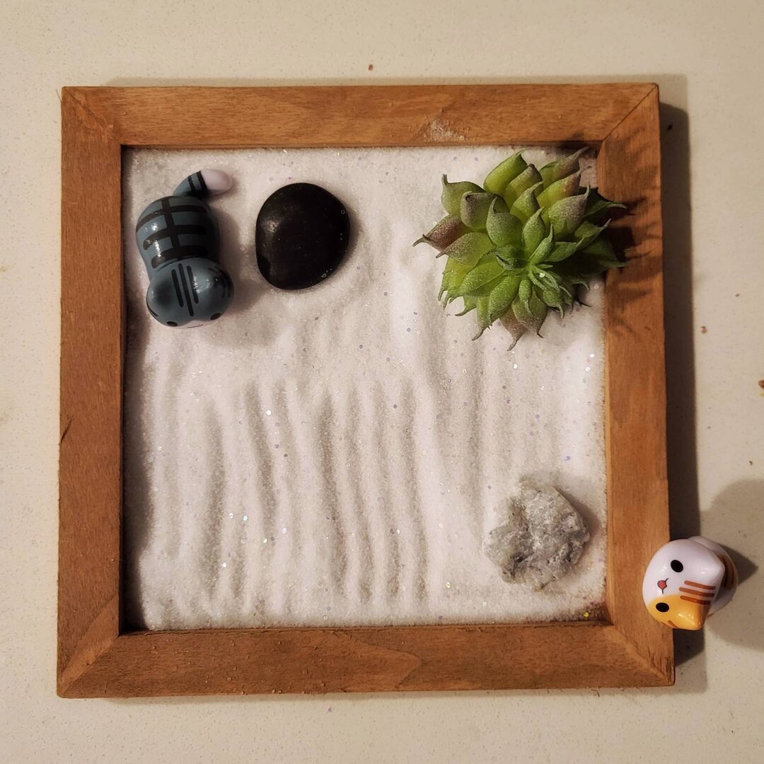 Cat Zen Garden Etsy