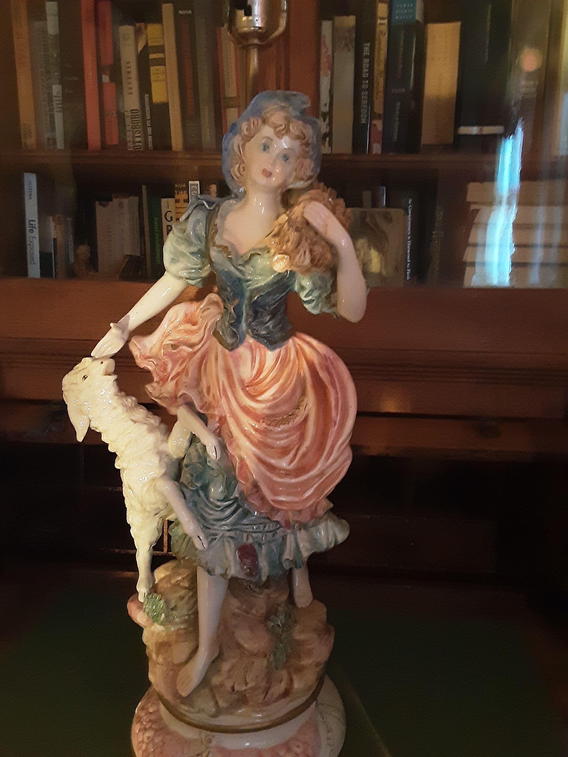 Italian Victorian Lady Lamp in Detail One of a Kind. Etsy
