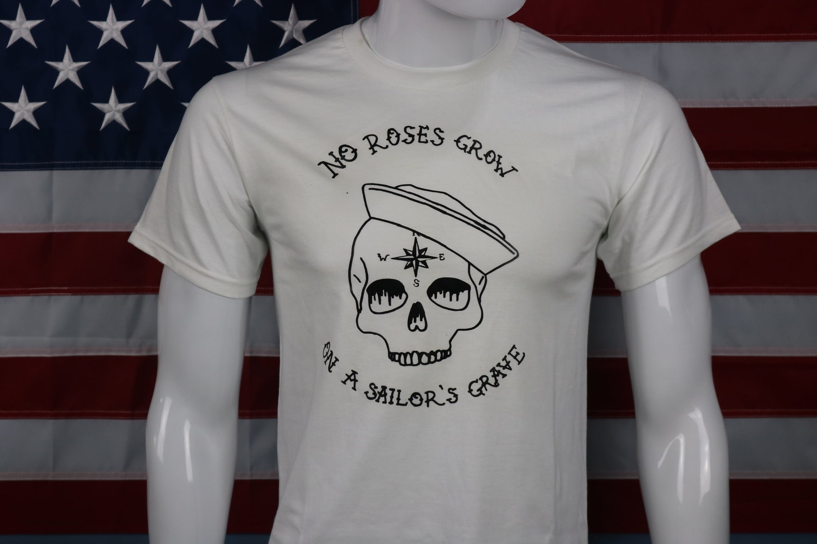 No Roses Grow On a Sailor's Grave Rose TShirt Skull Etsy