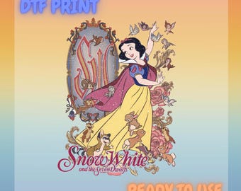 Retro Disney Snow White DTF Transfer, Ready to Press Heat Transfer