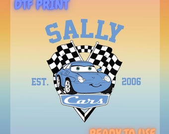 Sally Cars DTF Transfer | Ready to Press, Disney Pixar Shirt