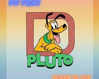 Vintage Pluto Disney DTF Transfer | Ready to Press Dog Design