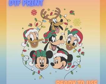 Disney Christmas DTF Transfer | Holiday Heat Press Shirt Print