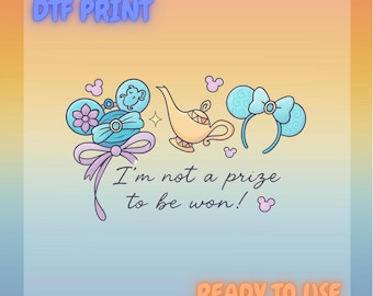 I’m Not a Prize to Be Won DTF, Feminist Disney Quote Cushion, Princess Jasmine Inspired Home Decor, Empowerment Shirt Design Gift for Her
