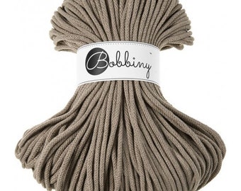 Bobbiny Coffee Braided Cord 3mm, 5mm and 9mm 108 yards