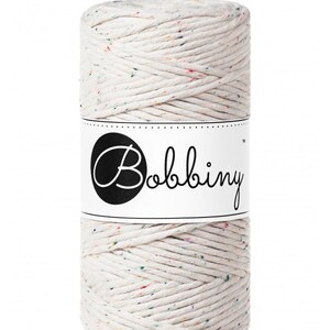 Bobbiny Rainbow Dust Macrame Cotton Cord 1.5mm, 3mm and 5mm/100m (108 yards)