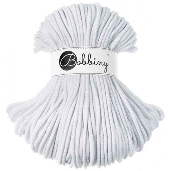 Bobbiny White Braided Cord 3mm, 5mm and 9mm (100m/108 yards)