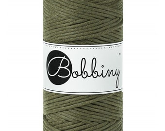 Bobbiny XXL 5mm Single Ply Macrame Cord (Avocado)