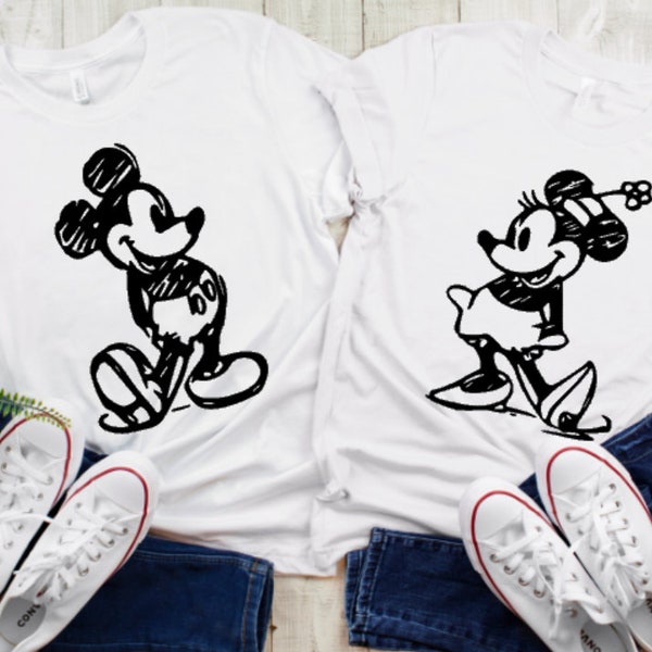 Mickey Mouse, Minnie Mouse, Mickey, Minnie, Disney Vacation, Vinyl, Iron-on, Heat Transfer, Disney, T-Shirt, Disneyland, Disneyworld