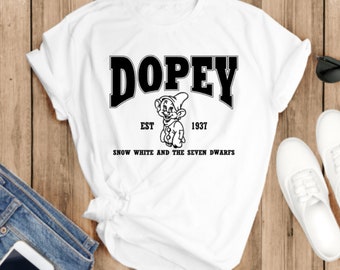 Snow White, Seven Dwarfs, Dopey, Vinyl, Iron-on, Heat Transfer, Disney, Shirt, T-Shirt, Mickey, Minnie, Disneyland, Disneyworld
