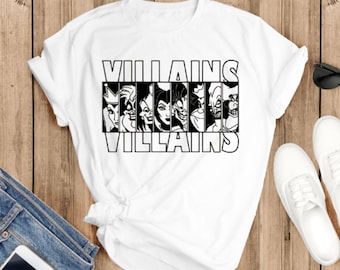 Disney Villains, Maleficent, Ursula, Vinyl, Iron-on, Heat Transfer, Disney, Shirt, T-Shirt, Mickey, Minnie, Disneyland, Disneyworld