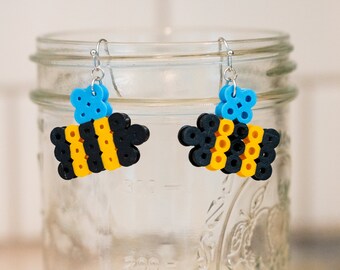 Bee Perler Bead Earrings