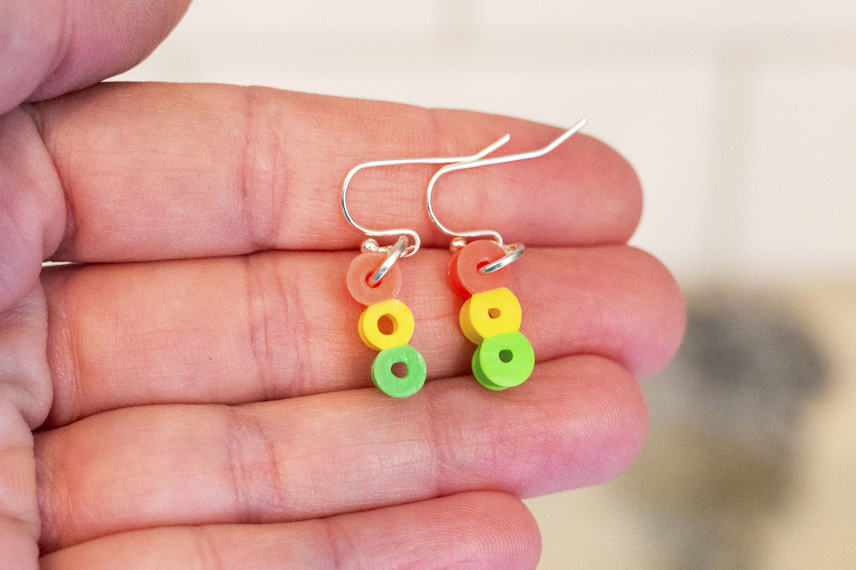 Rainbow Perler Bead Earrings, Fun Earrings, Gifts for Girls, Birthday Girl Gift Etsy
