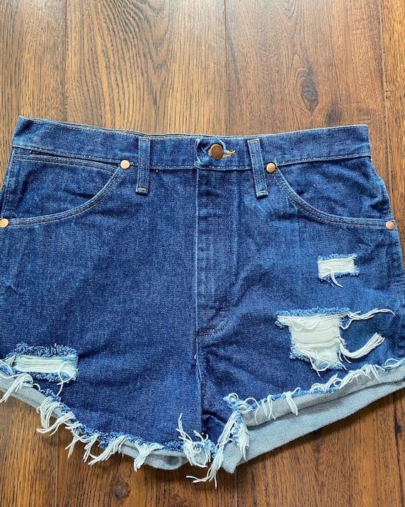 Distressed wrangler shorts sale