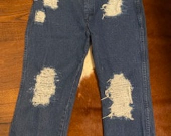 Vintage Distressed Wrangler Jeans Size 33x30