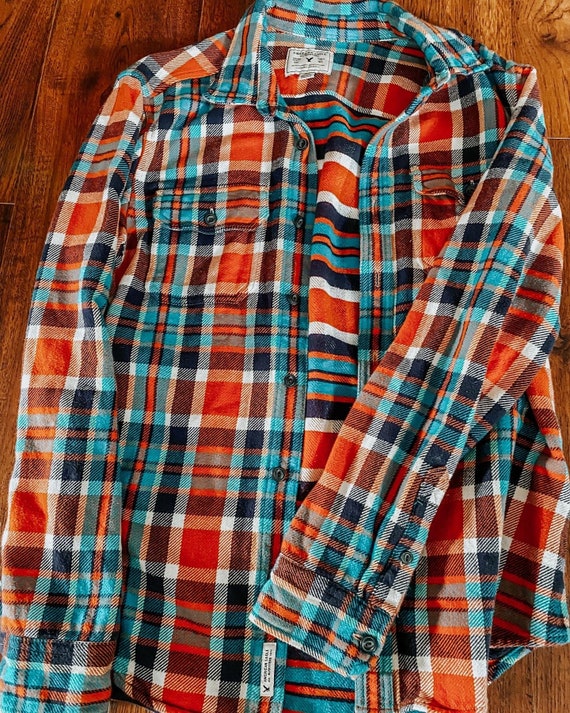 American Eagle Flannel Jacket Size L | Etsy