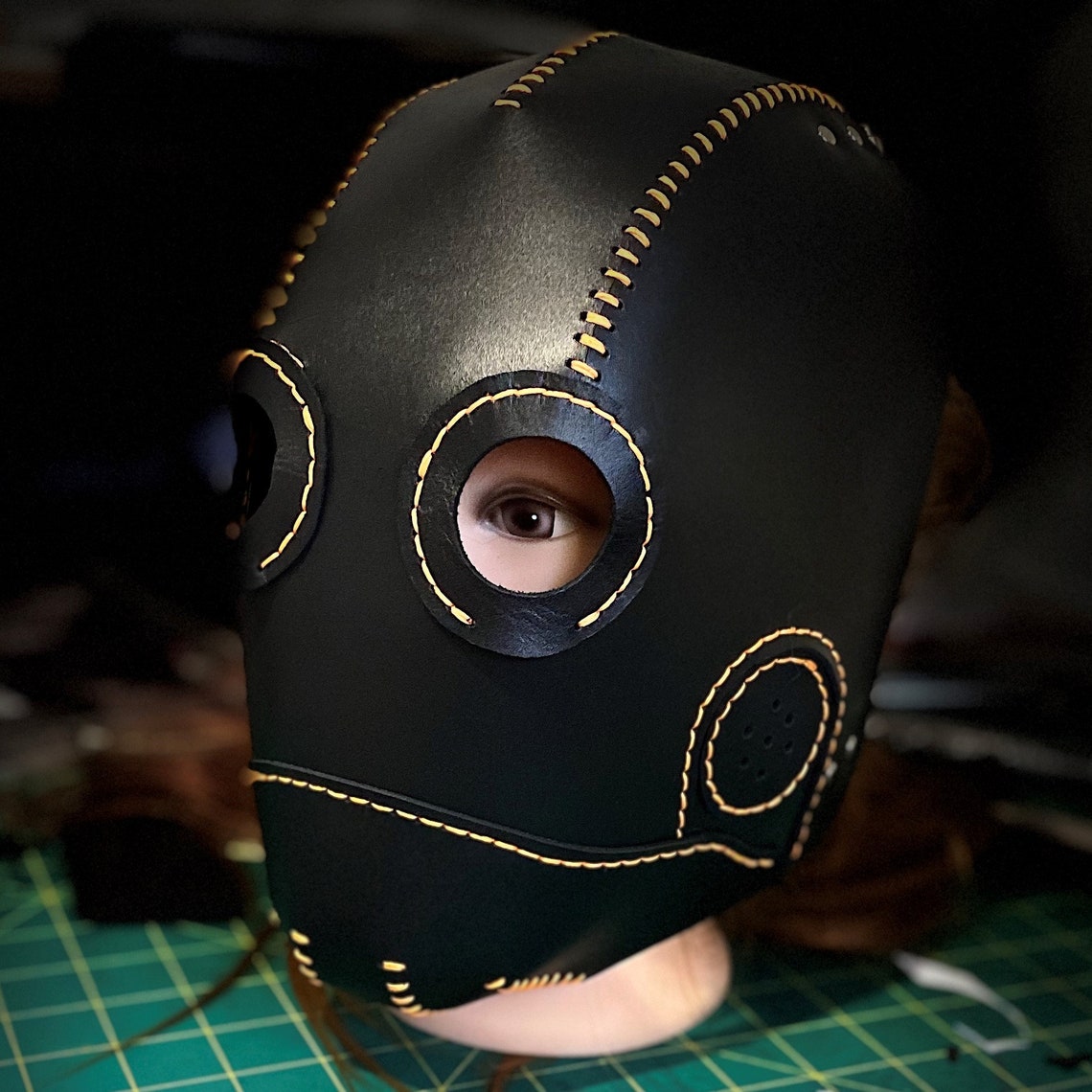 Gimp Style Leather Head Mask Etsy