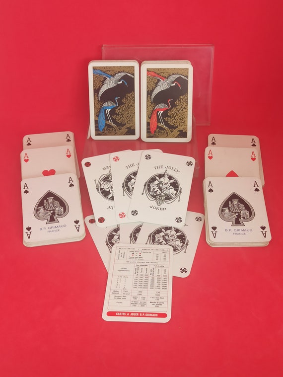 Lot De 100 Jeux De Cartes Anciens - Collection - Grimaud, Héron, Pubs Publicitaires