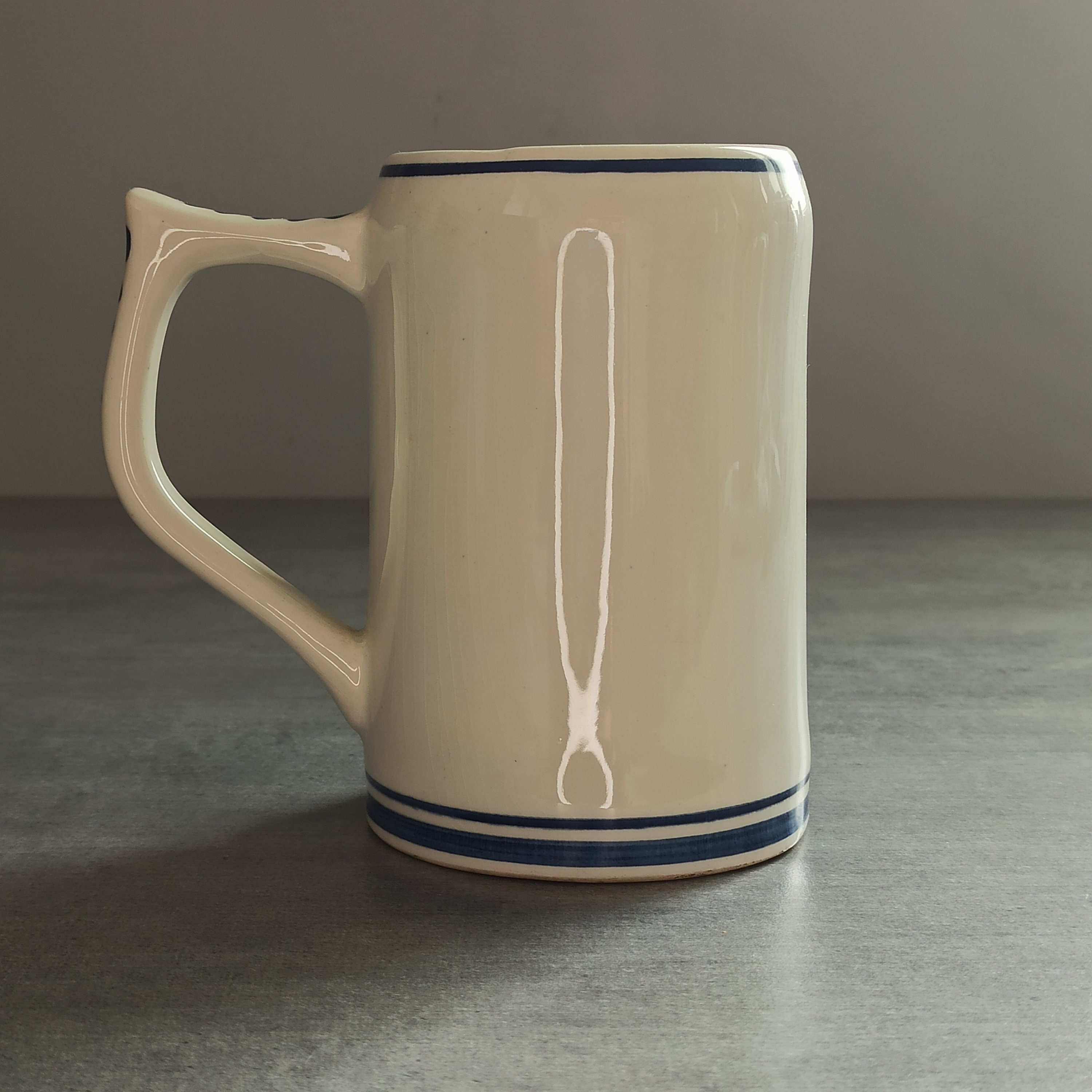 Chope A Bière, Delft Chope//Holland//Delft Blauw//Ancien//Faïence//Art de La Table//Earthenware//Art