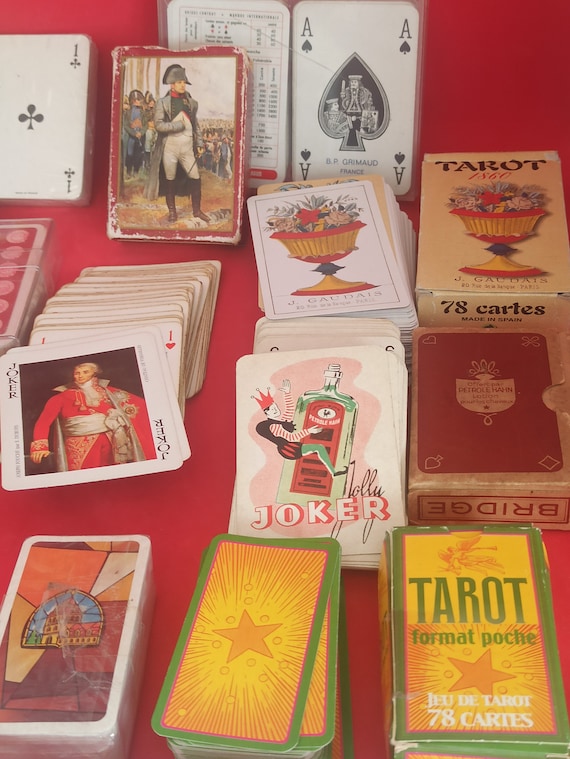 Jeu De Tarot Héron Toiline Ancien Complet Lavable