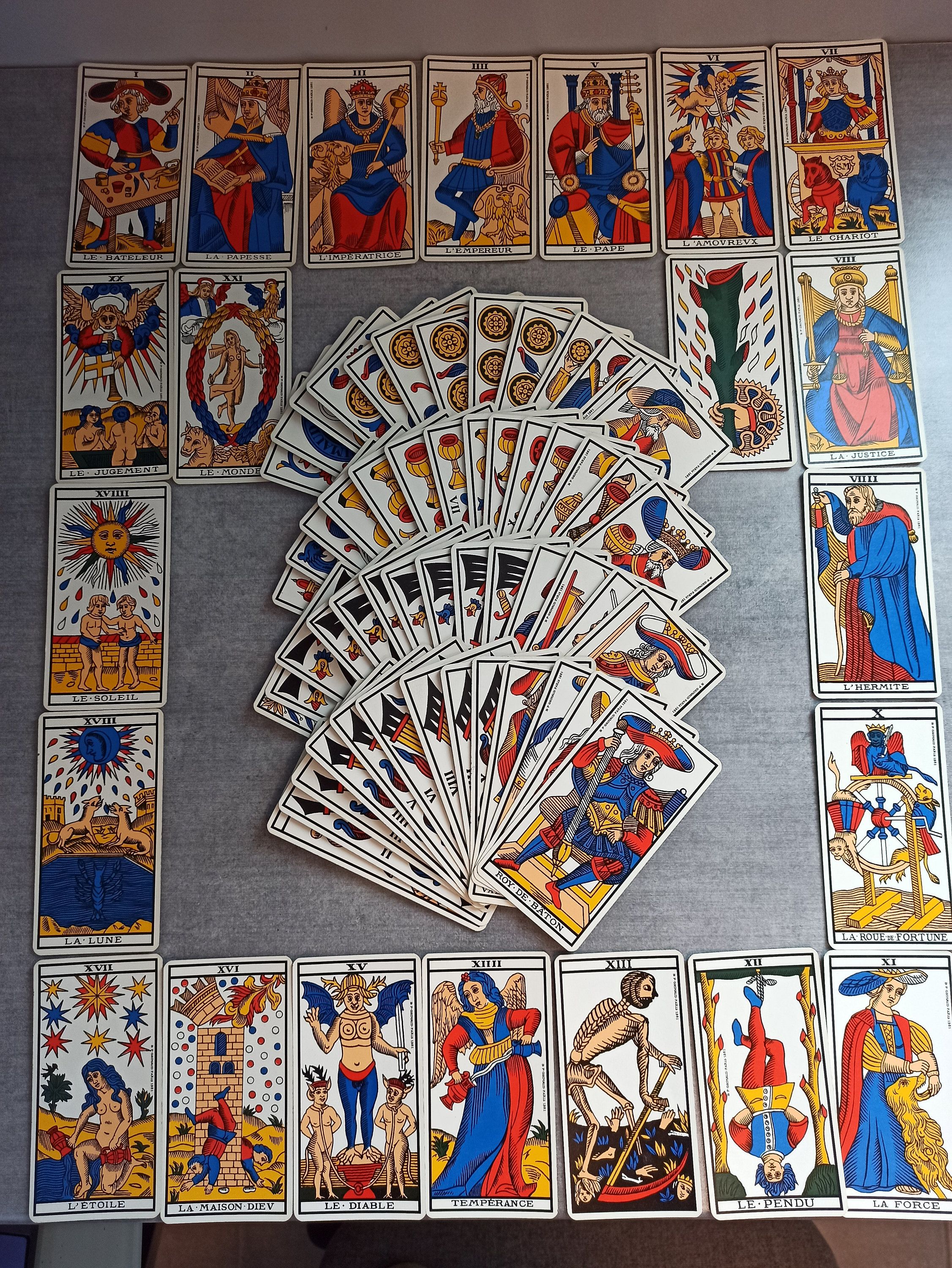 Old Tarot Deck of Marseille Editions Grimaud Paul Marteau - Etsy