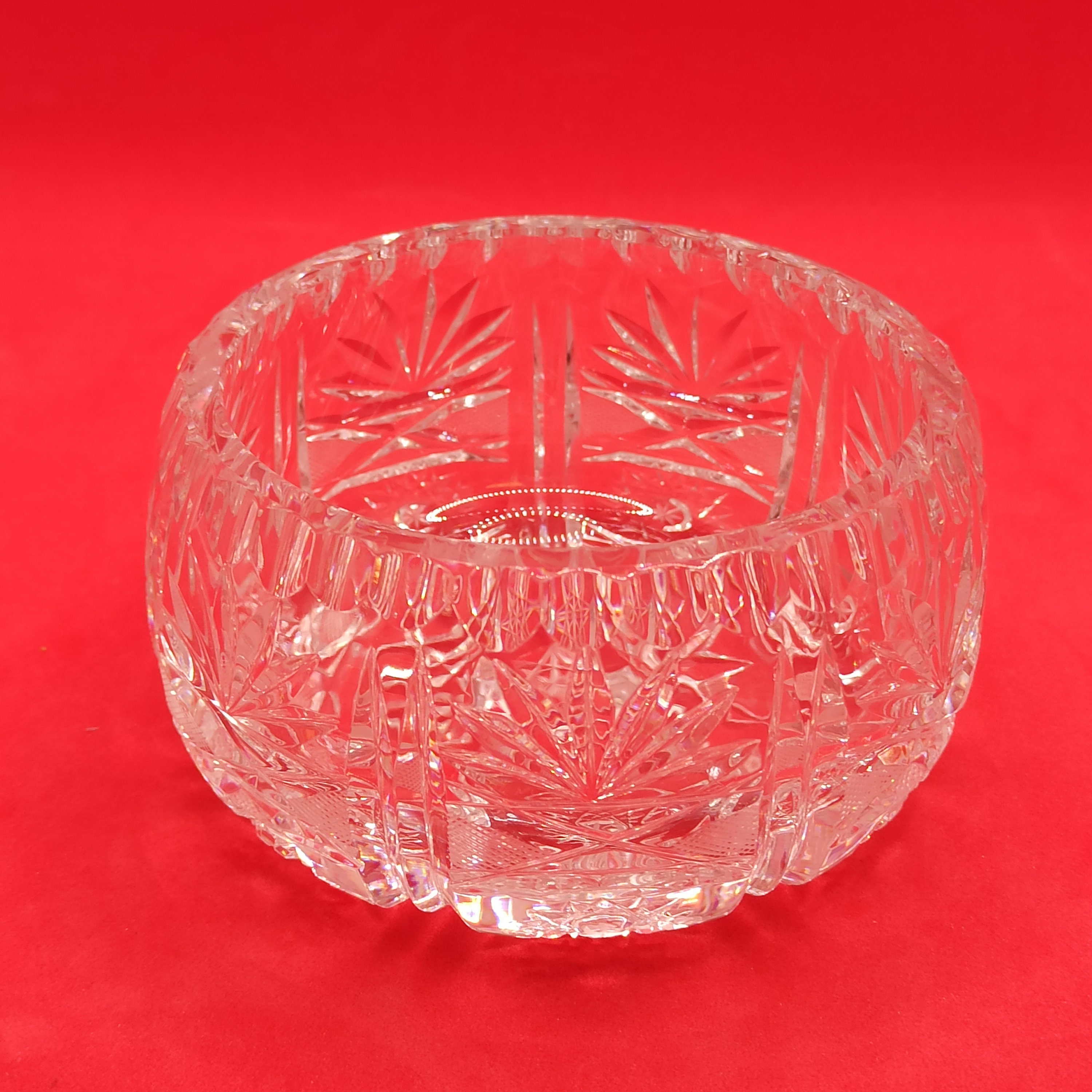 Vide Poche en Cristal, Taille Au Diamant, Collection, Fait Main, Type Daum France, Antiquefrenchart